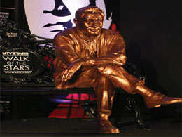 Brass statue of Dev Anand unveiled by Waheeda Rehman